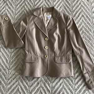 Loft Petite Pin Stripe Suit Jacket